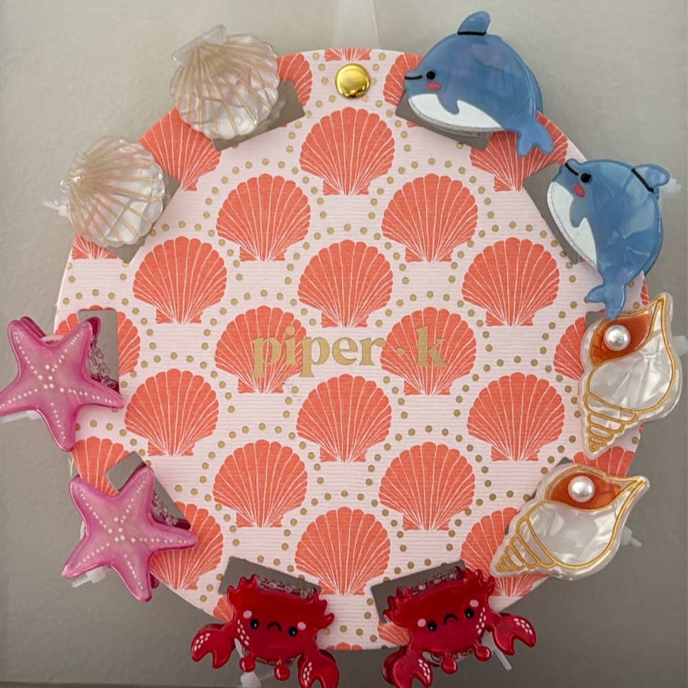 Piper K 10 mini Sea Life Hair Clips 🐚 🐬 FUN FASHiON!